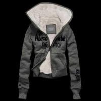 dames abercrombie fitch fleece hooded outwear zip new york diepgrijze Shop Rotterdam uhms8479